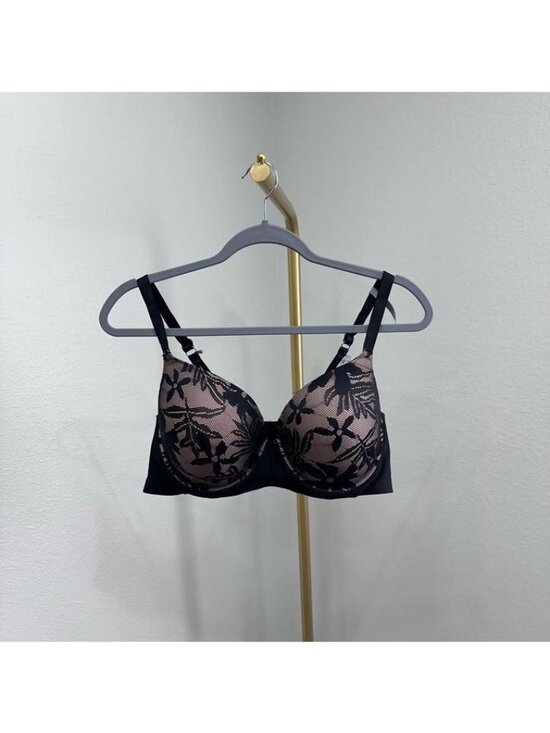 aerie Other - Aerie Real Sunnie Demi Bra Lacey Plunge Underwire Padded Floral Womens 42C NEW